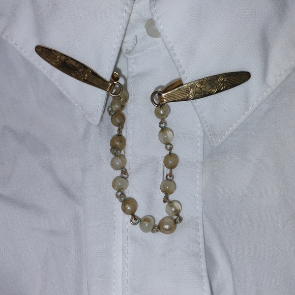 50s Vintage gold tone sweater guard - Picture 1 of 4